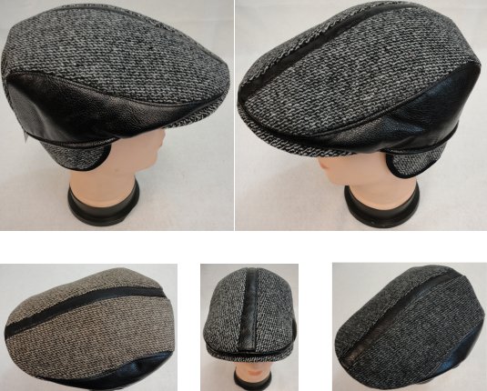 Warm Ivy CAP with Ear Flaps [Leather-Like Strips]